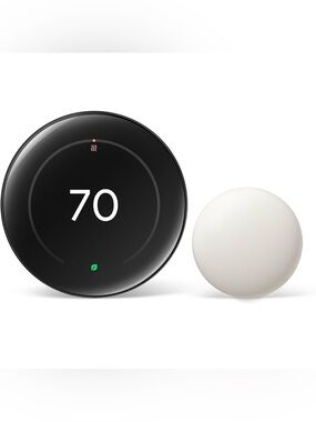 Google Nest 4th Gen. w/ Temperature Sensor and Power Connector/C Wire Adapter